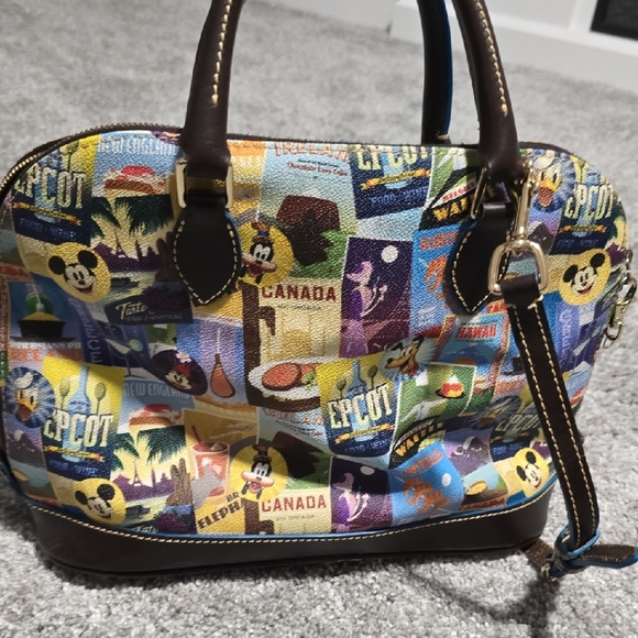 Dooney & Bourke Multicolor Satchel with Black Trim - Picture 5 of 17